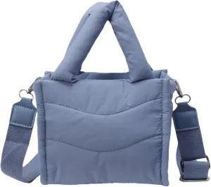 Small Puffer Tote Bag for Women Handbag, Quilted Nylon Shoulder Crossbody Puffy Padded Purse