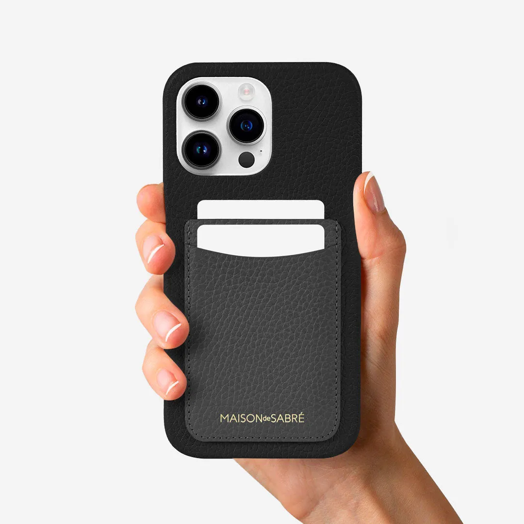 The Card Phone Case iPhone 14 Pro Max - Graphite Caviar