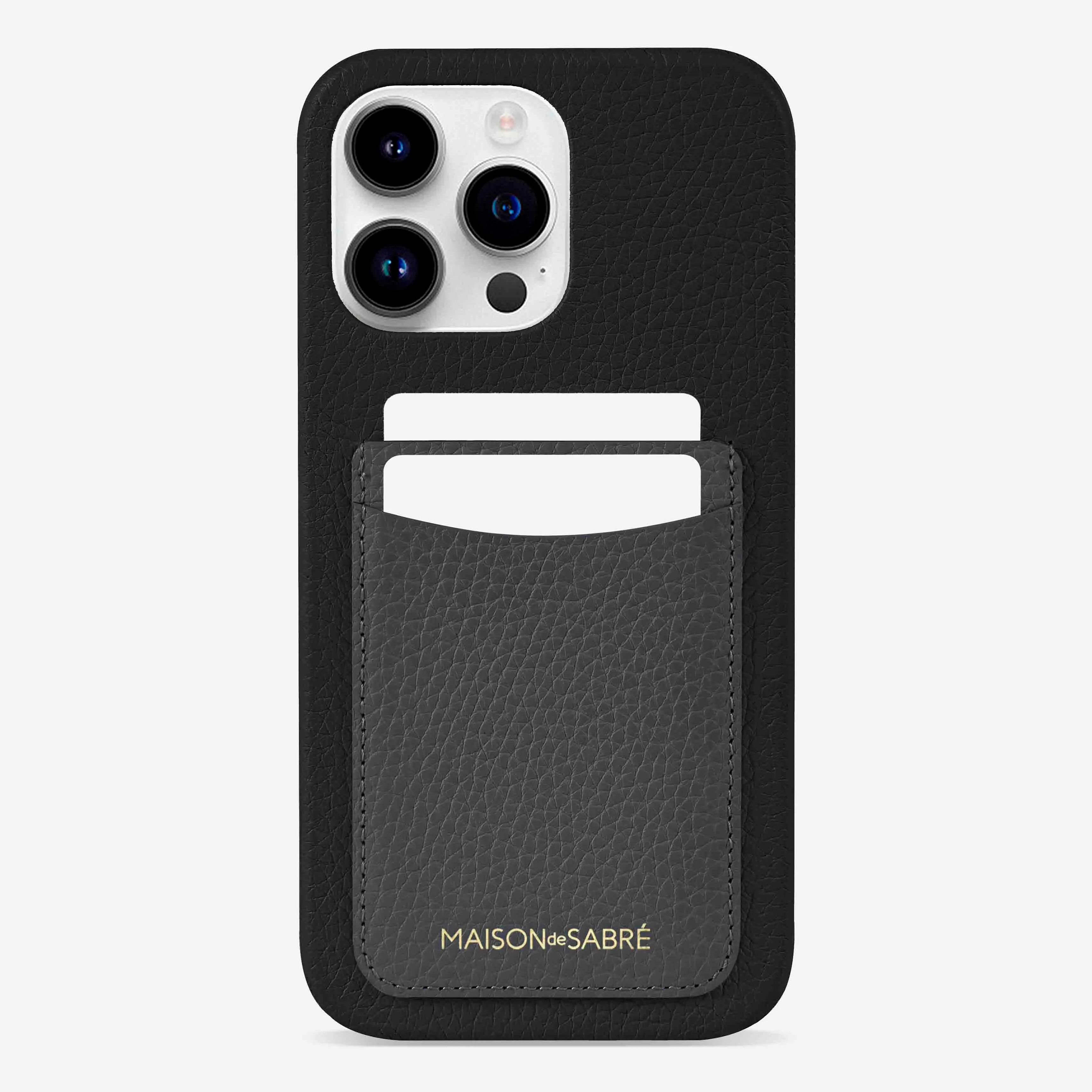The Card Phone Case iPhone 14 Pro Max - Graphite Caviar