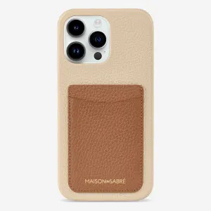 The Card Phone Case iPhone 15 Pro Max - Sandstone Nude