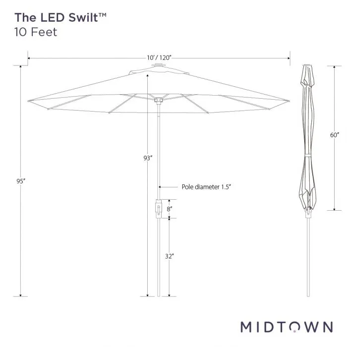 The LED Swilt™ - Terylast Cobalt Stripes
