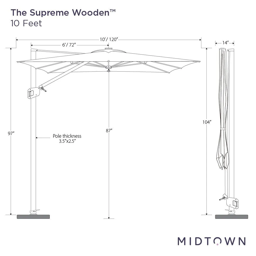 The Supreme Wooden™ - Sunbrella Canvas Tuscan