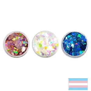 Transgender Flag - Festival Mixes Glitter Set (Save £2.00)