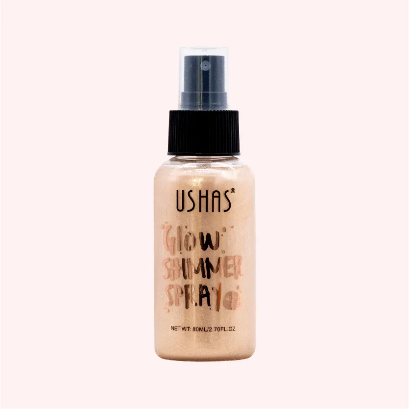 Ushas Glow Shimmer Glitter Moisturizing Face and Body Spray