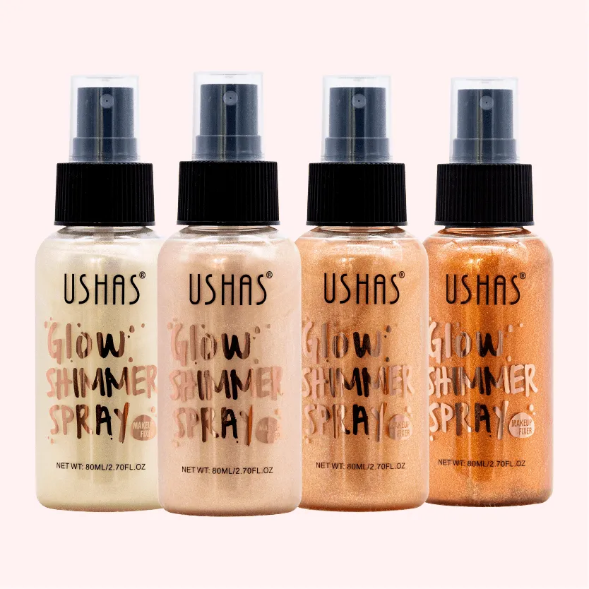 Ushas Glow Shimmer Glitter Moisturizing Face and Body Spray