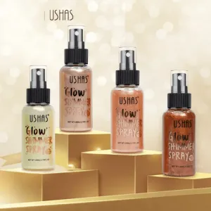 Ushas Glow Shimmer Glitter Moisturizing Face and Body Spray