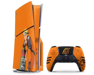 Uzumaki Minimalist Orange PS5 Slim Skin