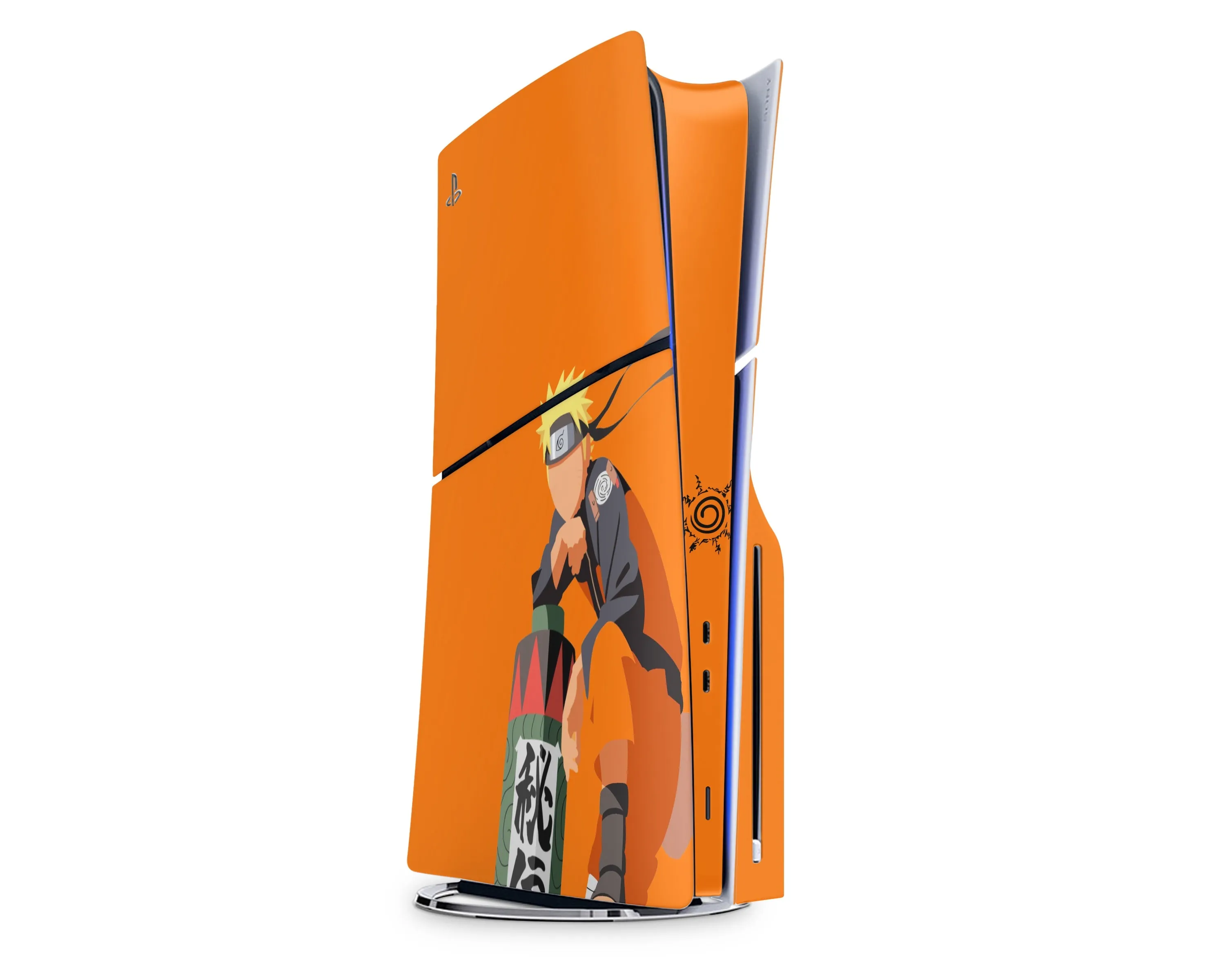 Uzumaki Minimalist Orange PS5 Slim Skin
