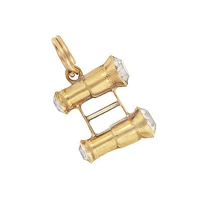 Vintage Binoculars Charm in 14K Yellow Gold