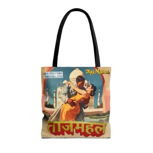 Vintage Bollywood Movie Poster Tote Bag - Taj Mahal
