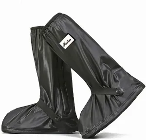 Waterproof Shoe Cover, Reusable High Tube Thickening Slip Proof Bottom with Reflector Overshoes for Cycling Bowling Fishing Walking Hiking in Rain Snow and Mud (L)